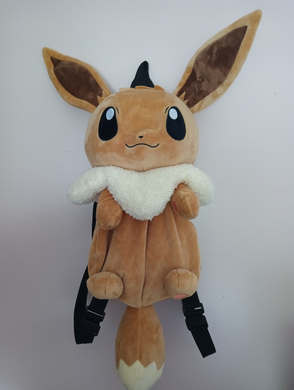 Eevee Plush Backpack - Light Brown with Cream Collar